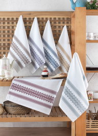 Aucune Juego de 6 toallas de baño - 40 x 60 cm - Multicolor